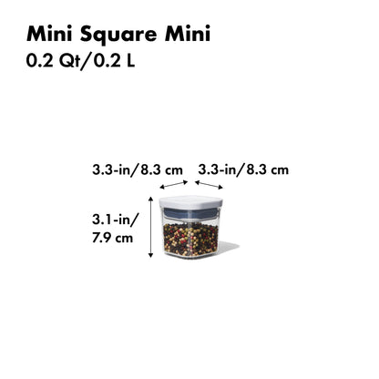 กล่องสูญญากาศใส่อาหาร  สี่เหลี่ยมจัตุรัส ขนาด 0.2 ลิตร l OXO GG POP CONTAINER MINI SQUARE - MINI (0.2 L)