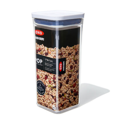 กล่องสูญญากาศใส่อาหาร  สี่เหลี่ยมจัตุรัส ขนาดเล็ก 1.6 ลิตร l OXO GG POP CONTAINER SMALL SQUARE - MEDIUM (1.6 L)