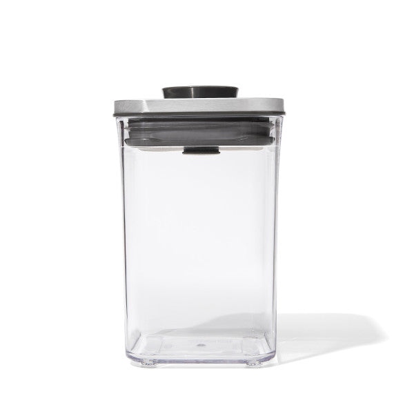 กล่องสูญญากาศใส่อาหาร  สี่เหลี่ยมจัตุรัส ขนาดเล็ก 1 ลิตร ฝาสแตนเลสสตีล l OXO STL POP Container, Small Square Short 1 L